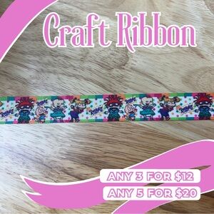7/8" GROSGRAIN CRAFT RIBBON - 1.25 YARD Rugrats, Cartoon, Childrens, TV